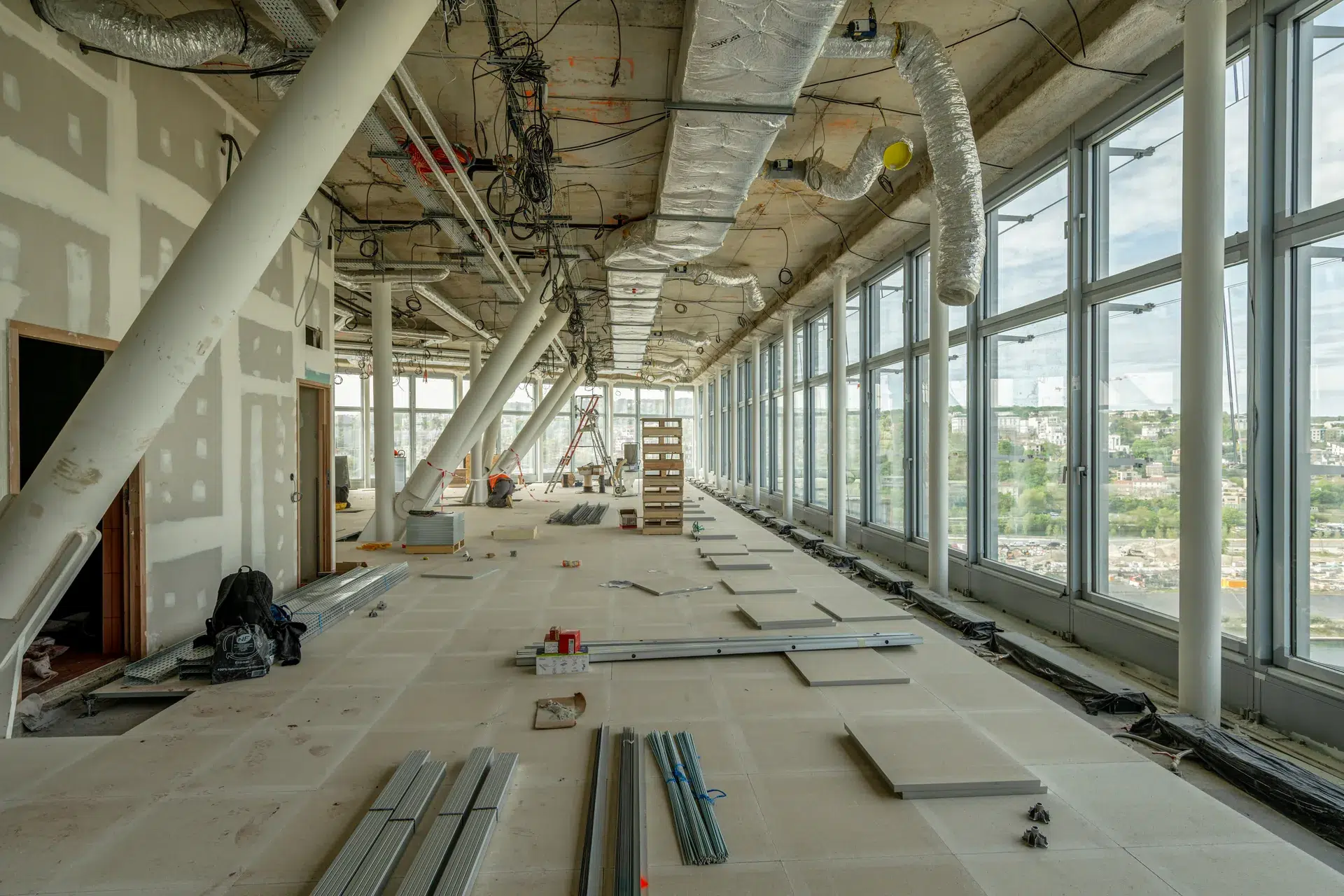 Photo Immobilier Tertiaire Bnp Paribas Real Estate D5 Plateau Chantier Baies Vitrees Boulogne Billancourt