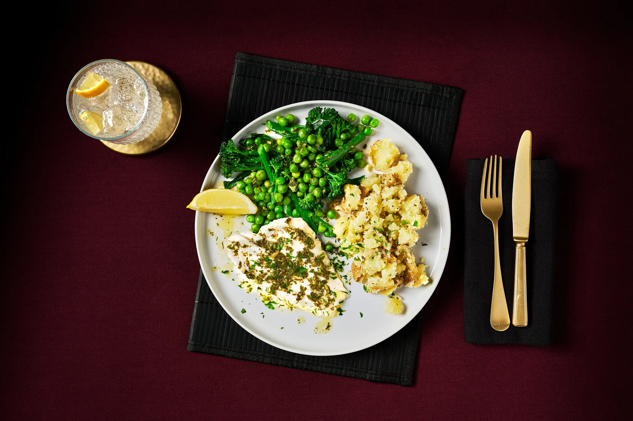 Recette Sole With Maitre D Hotel Butter Cheesy Crushed Potatoes